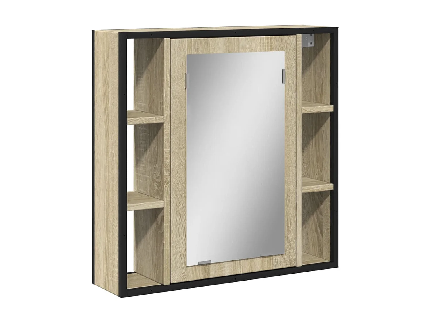 Armoire à miroir de salle de bain chêne sonoma bois ingénierie