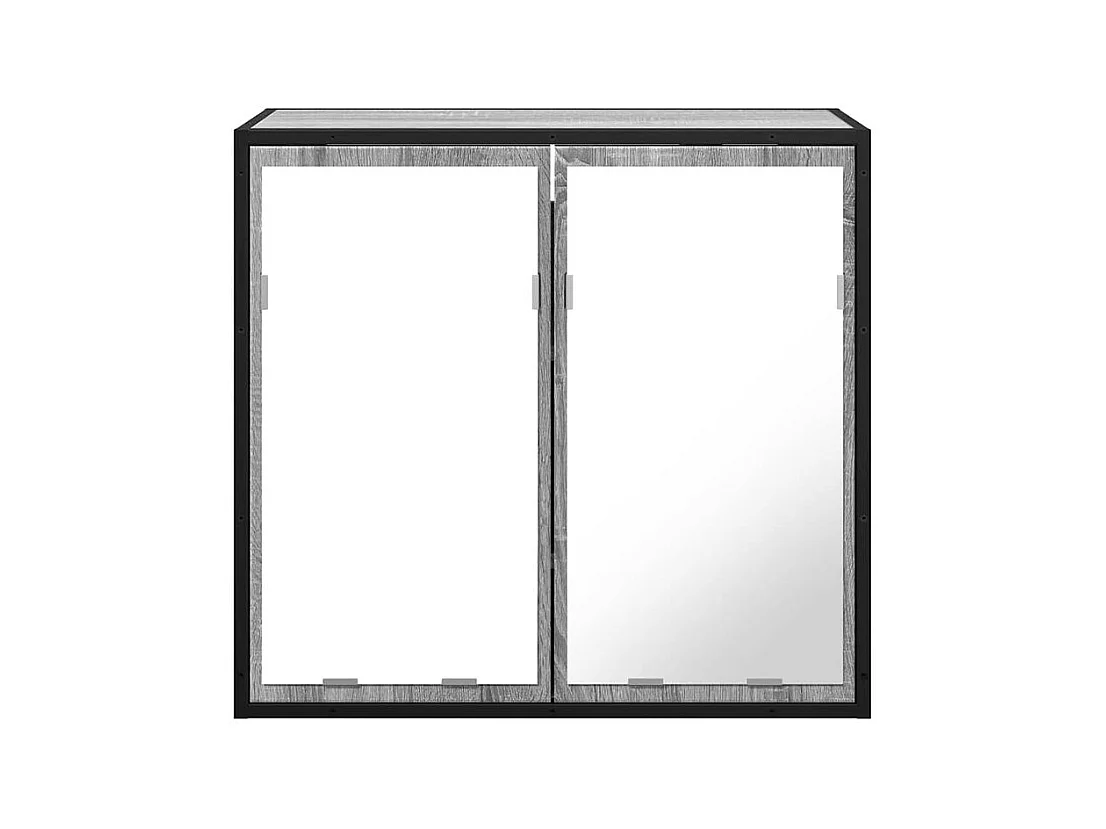 Armoire à miroir de salle de bain sonoma gris bois d’ingénierie