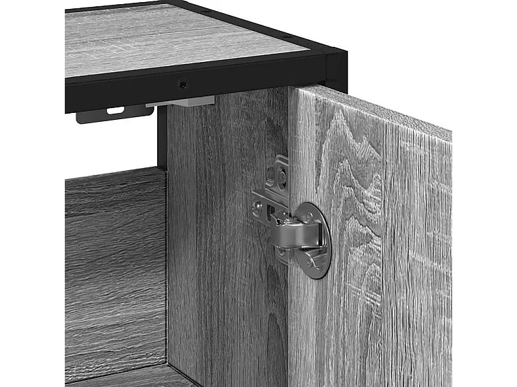 Armoire à miroir de salle de bain sonoma gris bois d’ingénierie