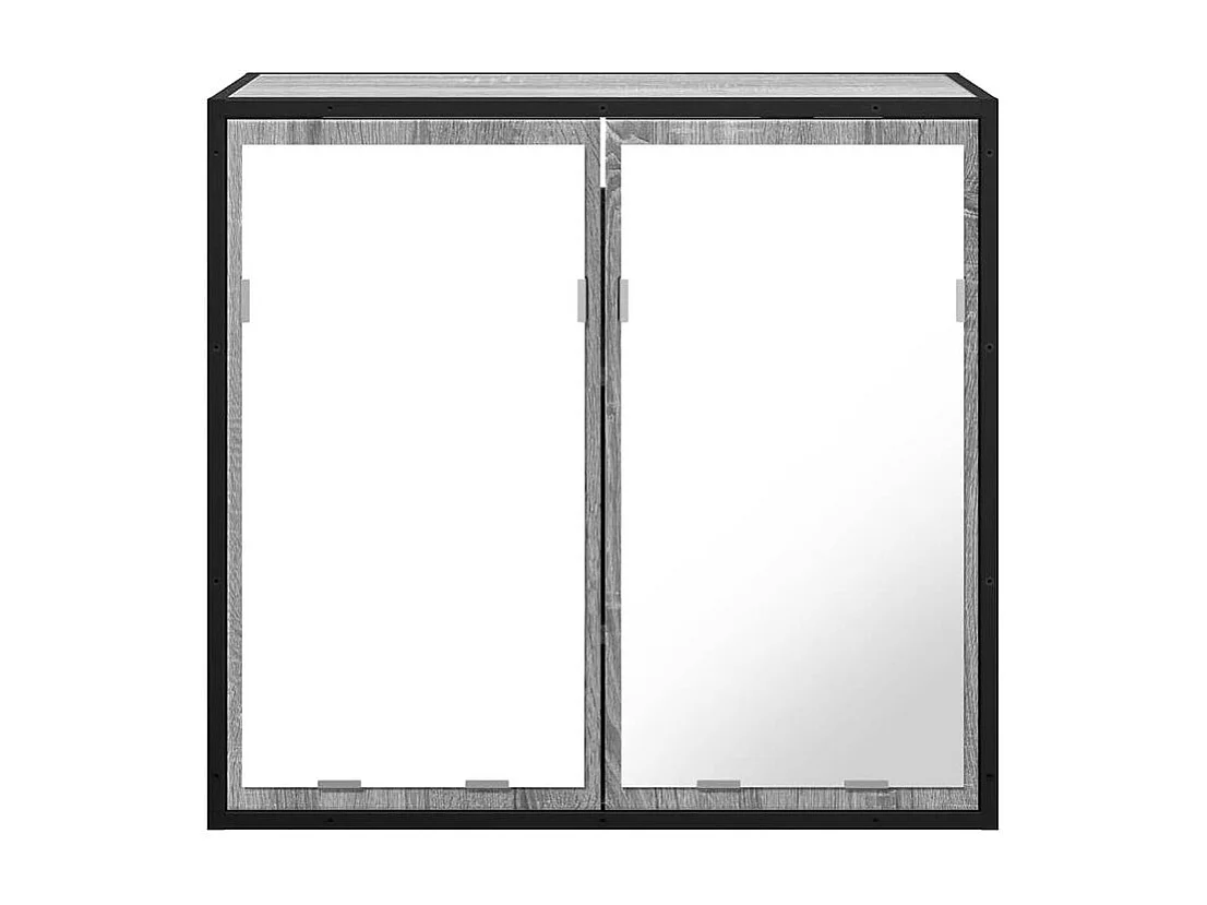 Armoire à miroir de salle de bain sonoma gris bois d’ingénierie