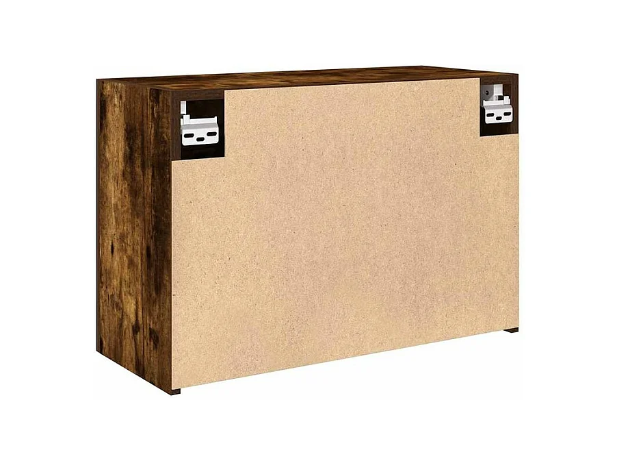 Armoire murale de bain chêne fumé 60x25x40 bois d'ingénierie