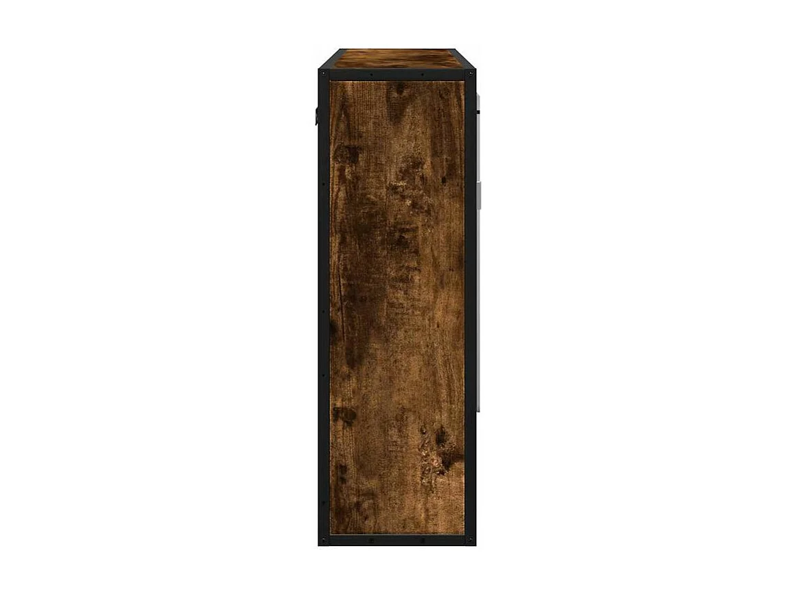 Armoire à miroir de salle de bain chêne fumé bois d’ingénierie