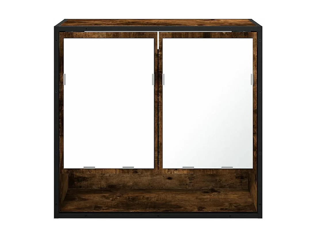 Armoire à miroir de salle de bain chêne fumé bois d’ingénierie