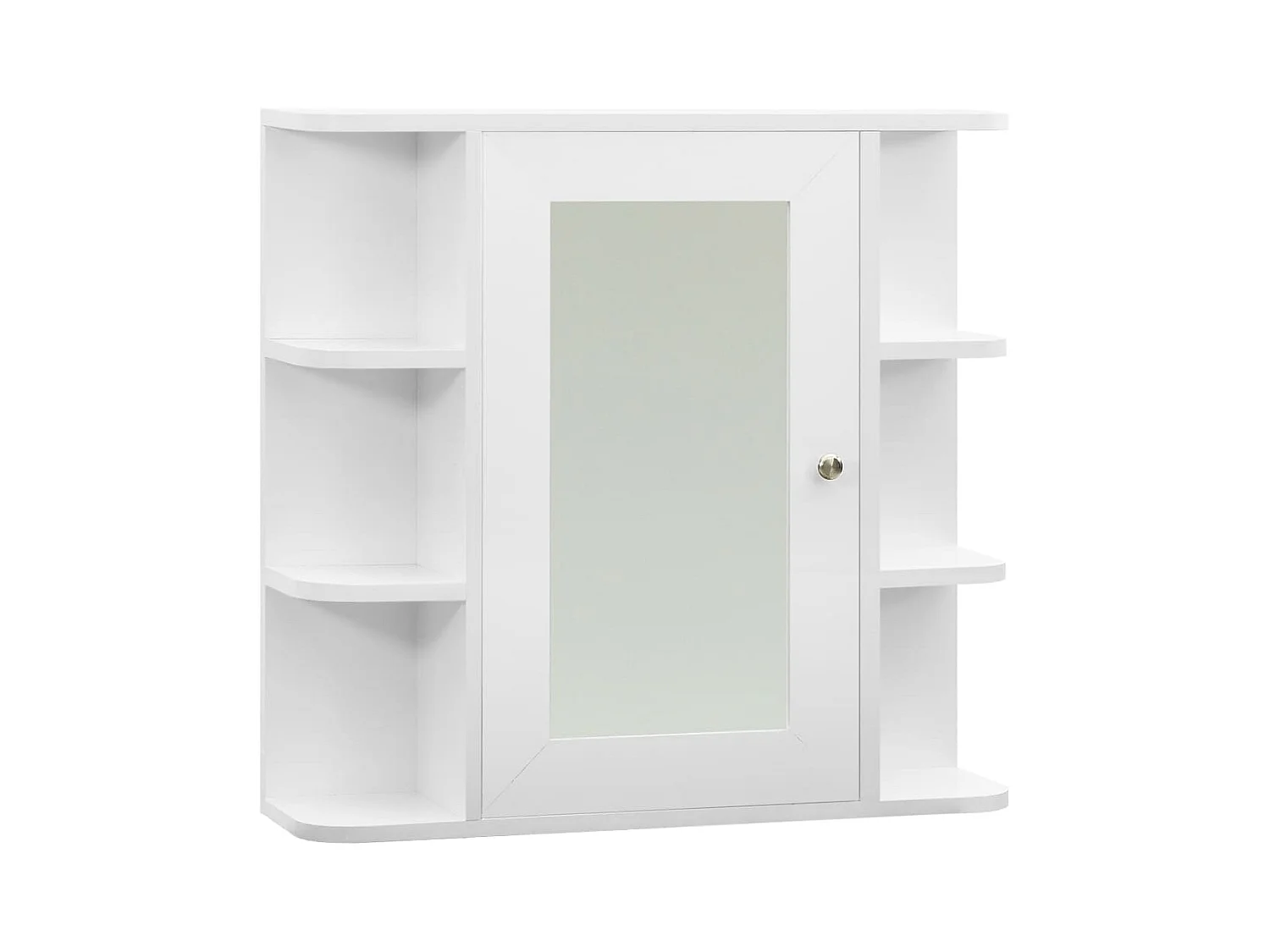 Armoire à miroir de salle de bain Blanc 66x17x63 MDF