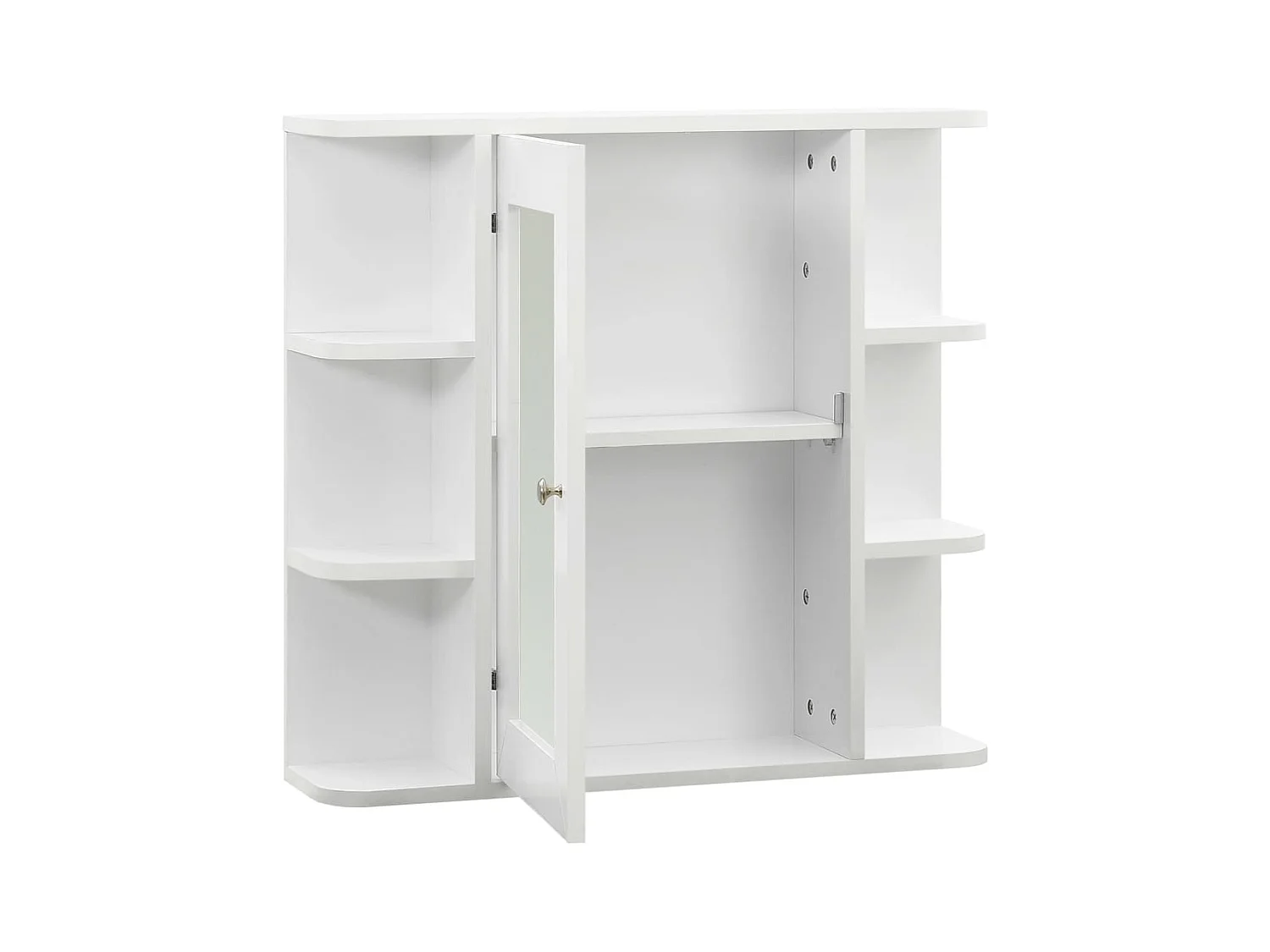 Armoire à miroir de salle de bain Blanc 66x17x63 MDF