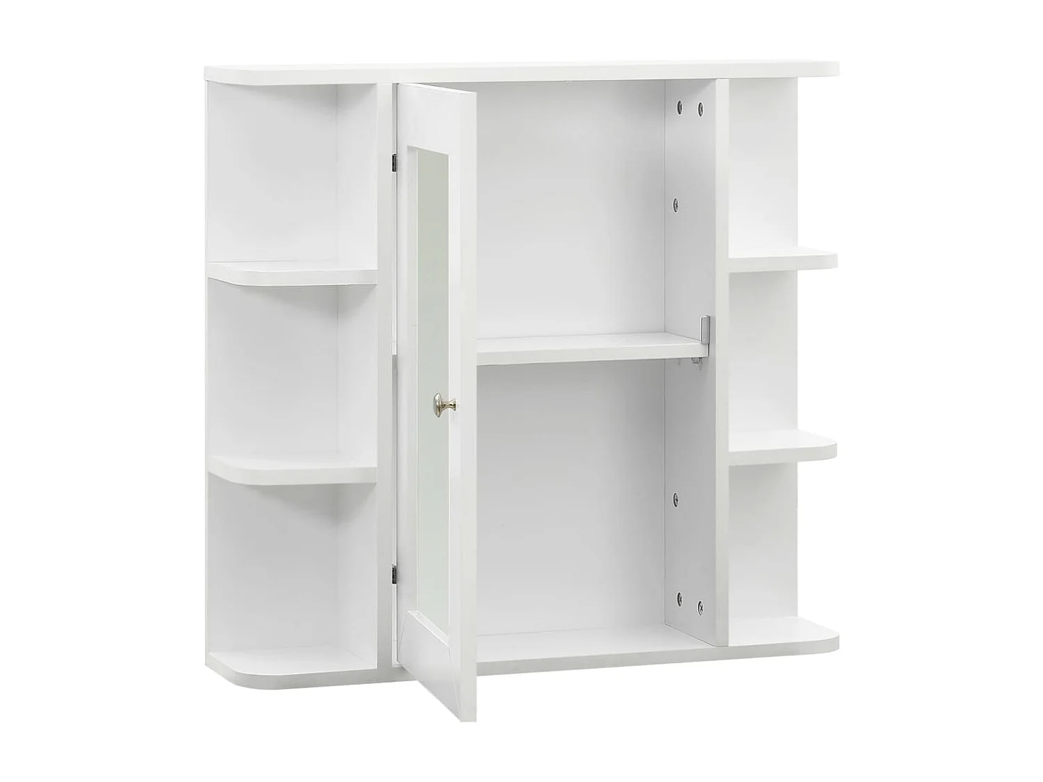 Armoire à miroir de salle de bain Blanc 66x17x63 MDF