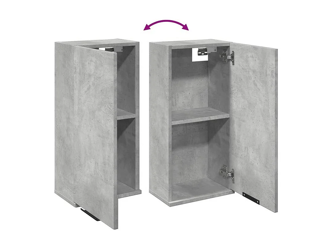 Armoire de salle de bain murale Gris béton 32x20x67