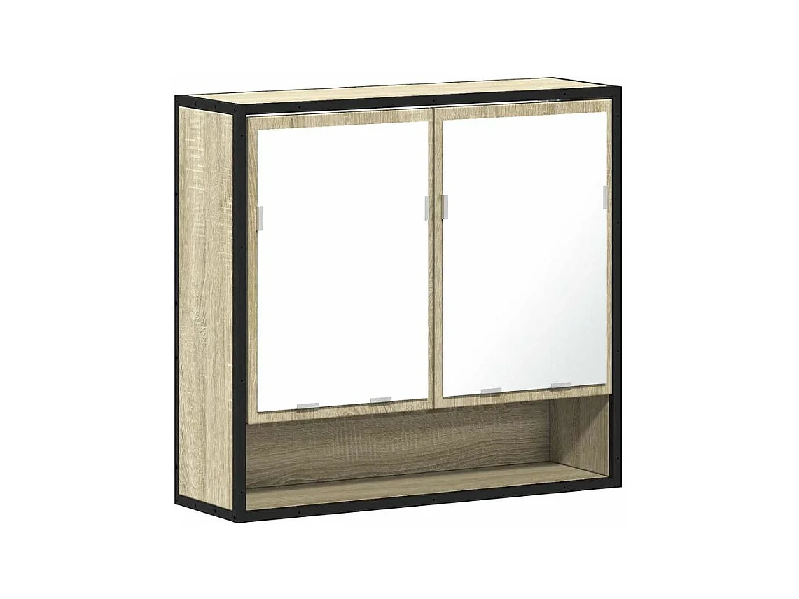 Armoire à miroir de salle de bain chêne sonoma bois ingénierie