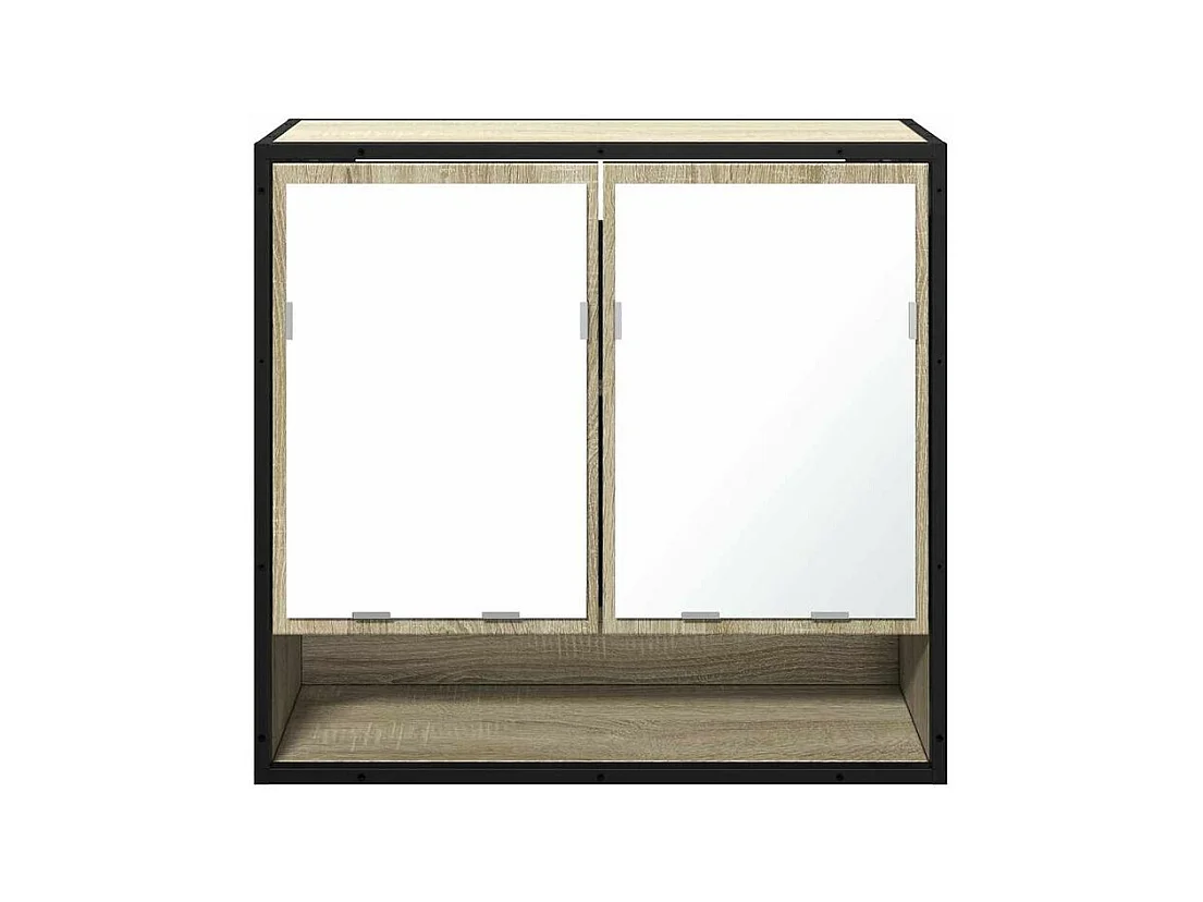 Armoire à miroir de salle de bain chêne sonoma bois ingénierie