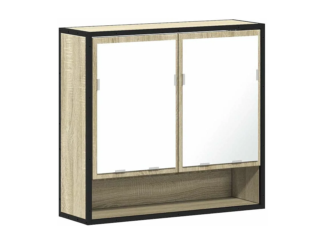 Armoire à miroir de salle de bain chêne sonoma bois ingénierie