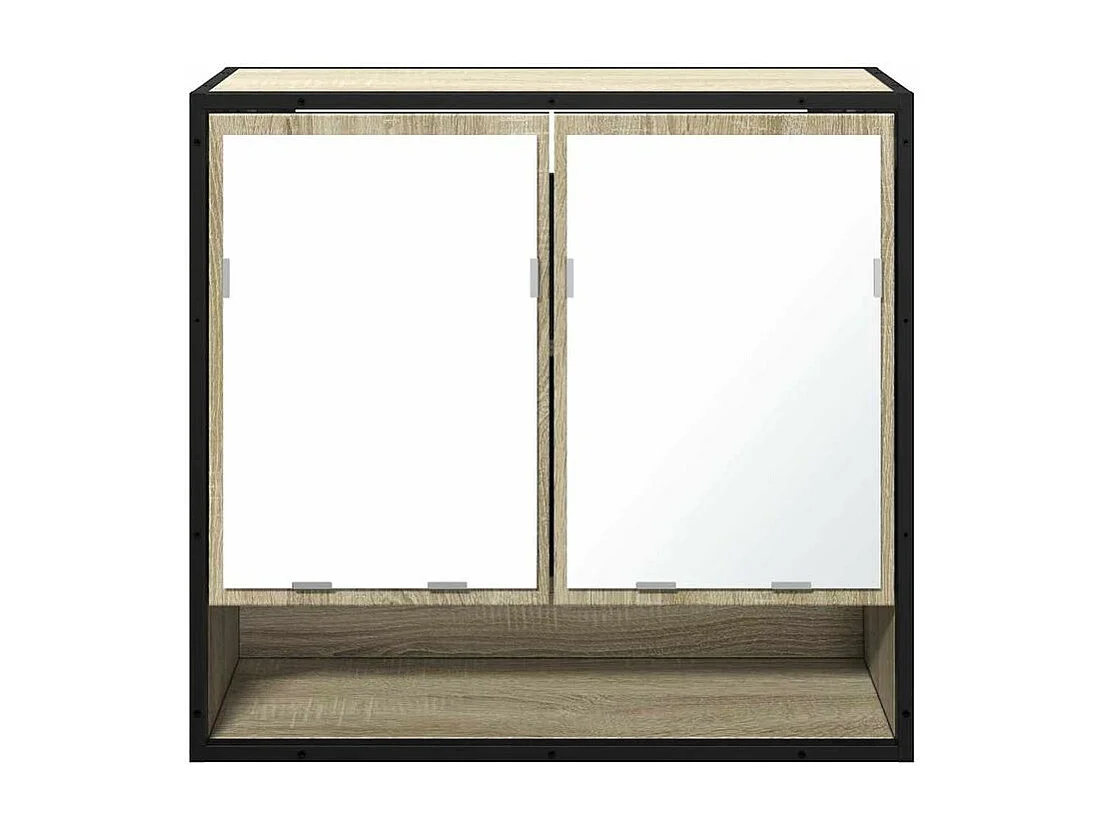 Armoire à miroir de salle de bain chêne sonoma bois ingénierie