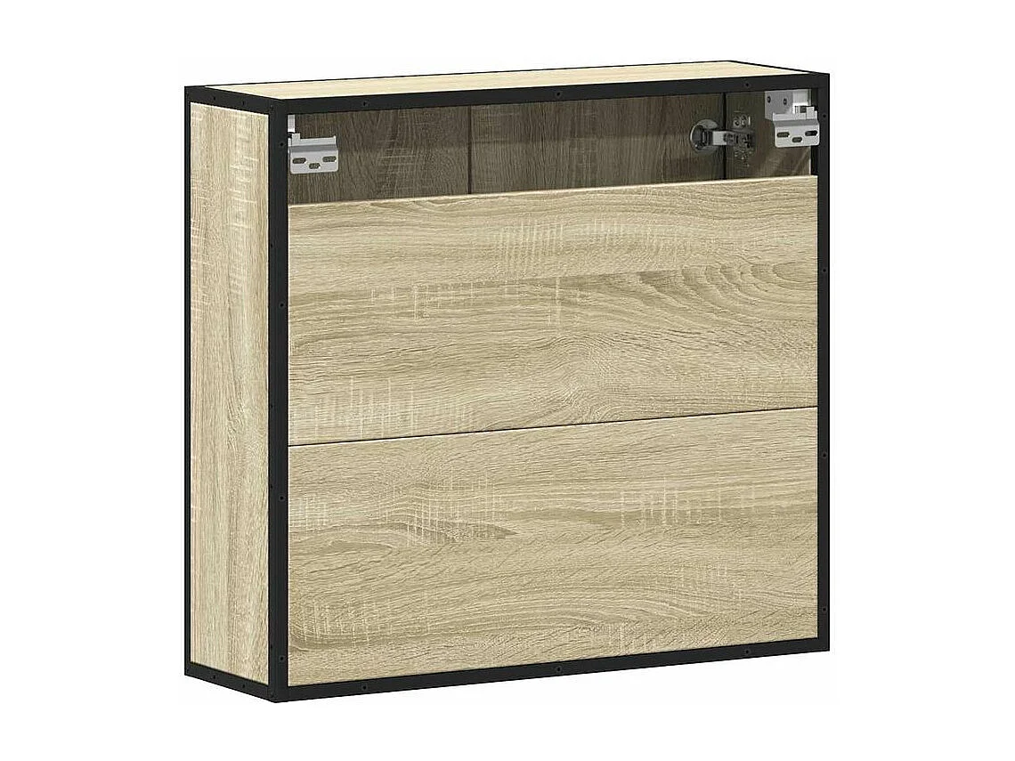 Armoire à miroir de salle de bain chêne sonoma bois ingénierie