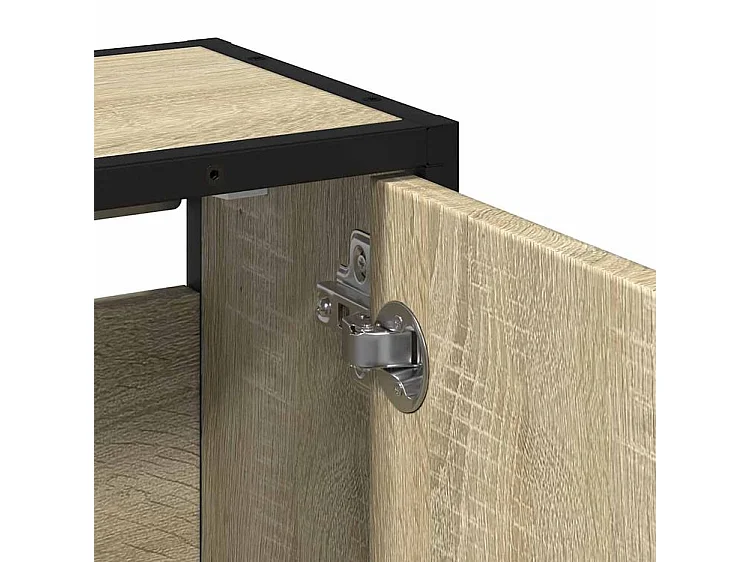 Armoire à miroir de salle de bain chêne sonoma bois ingénierie