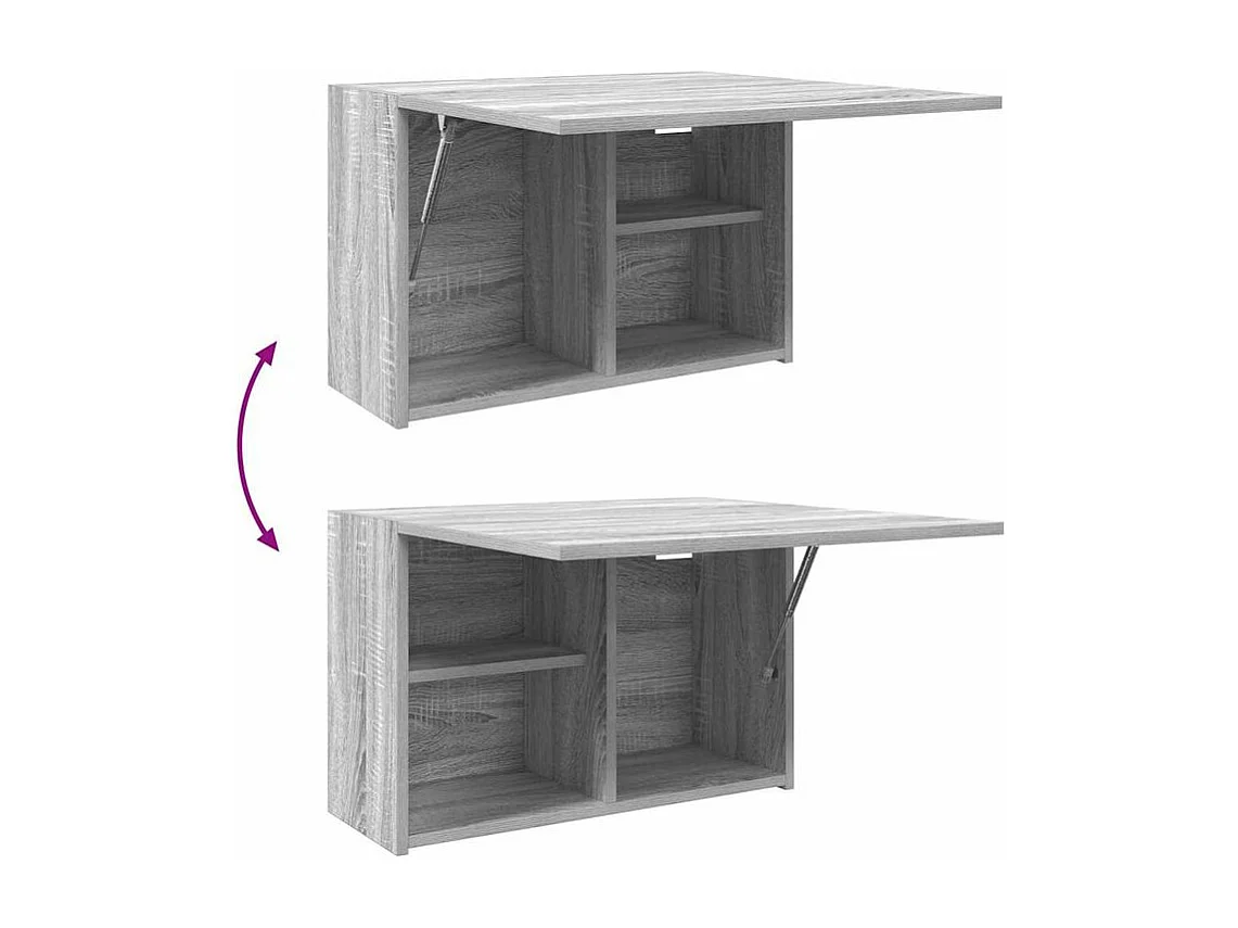 Armoire murale de bain sonoma gris 60x25x40 bois d'ingénierie