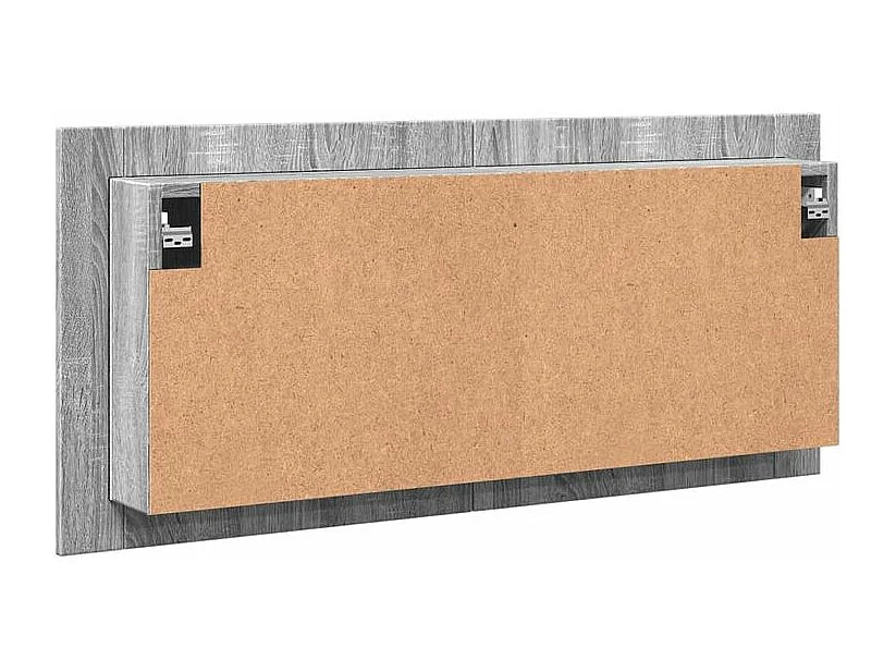 Armoire à miroir à LED de bain gris sonoma 100x12x45