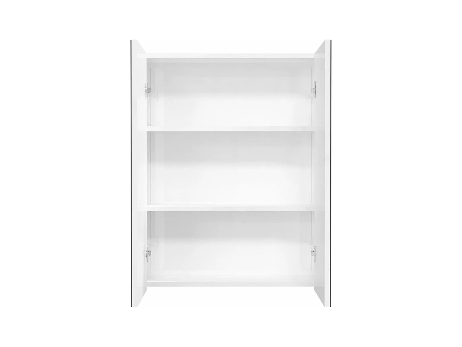 Armoire à miroir de salle de bain 60x15x75 MDF Blanc brillant