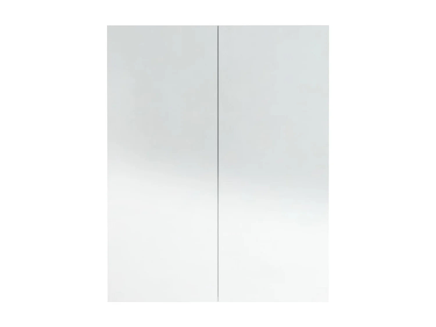 Armoire à miroir de salle de bain 60x15x75 MDF Blanc brillant