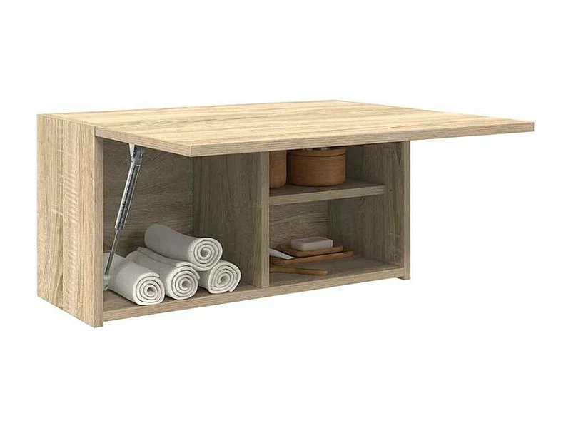 Armoire murale de bain chêne sonoma 60x25x30 bois ingénierie