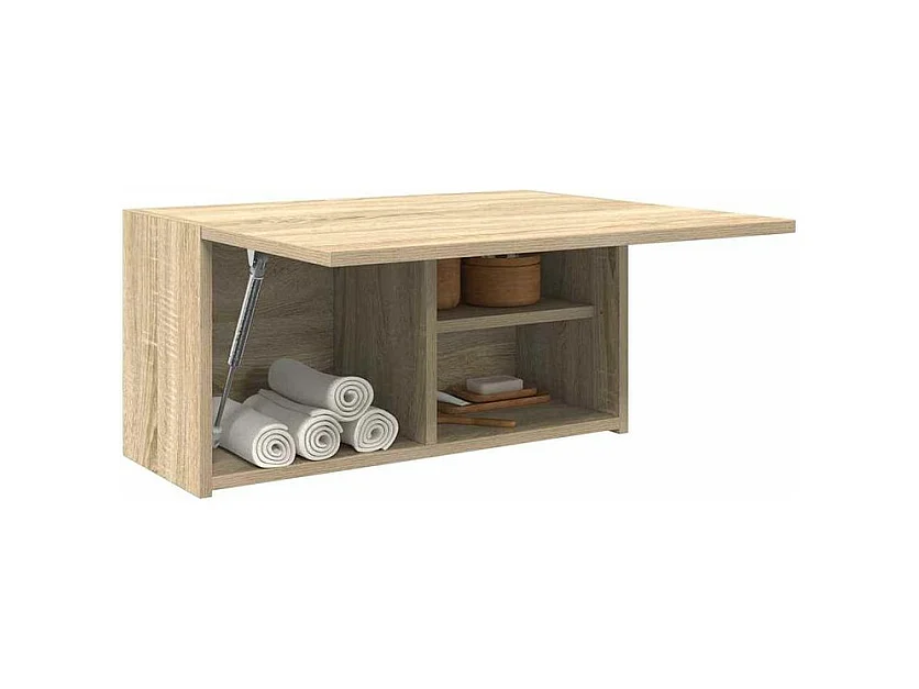 Armoire murale de bain chêne sonoma 60x25x30 bois ingénierie