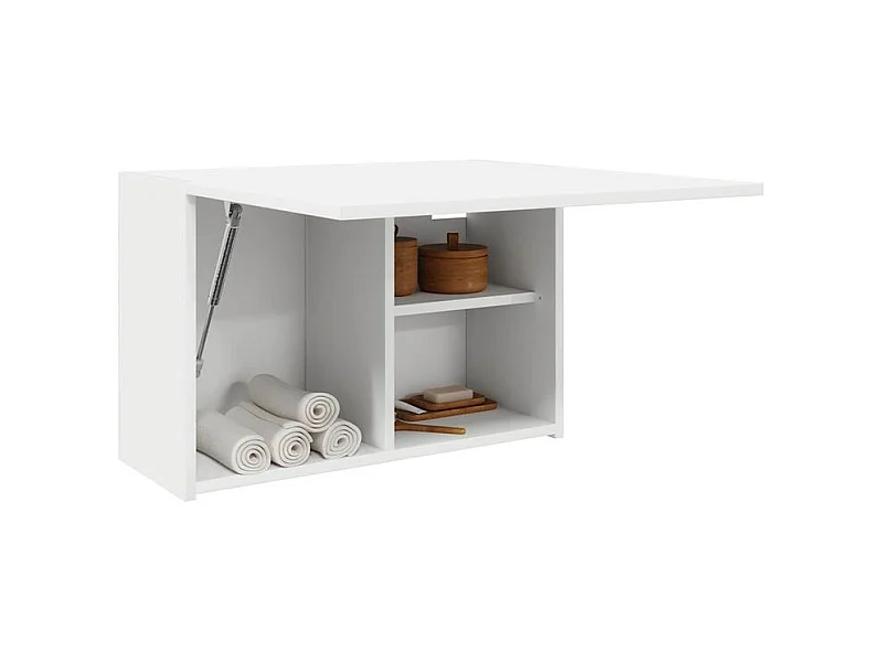 Armoire murale de bain blanc 60x25x40 bois d'ingénierie