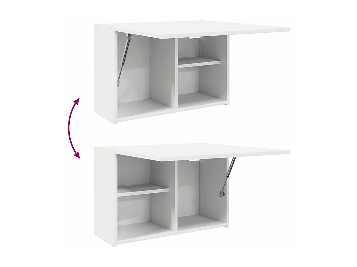 Armoire murale de bain blanc 60x25x40 bois d'ingénierie