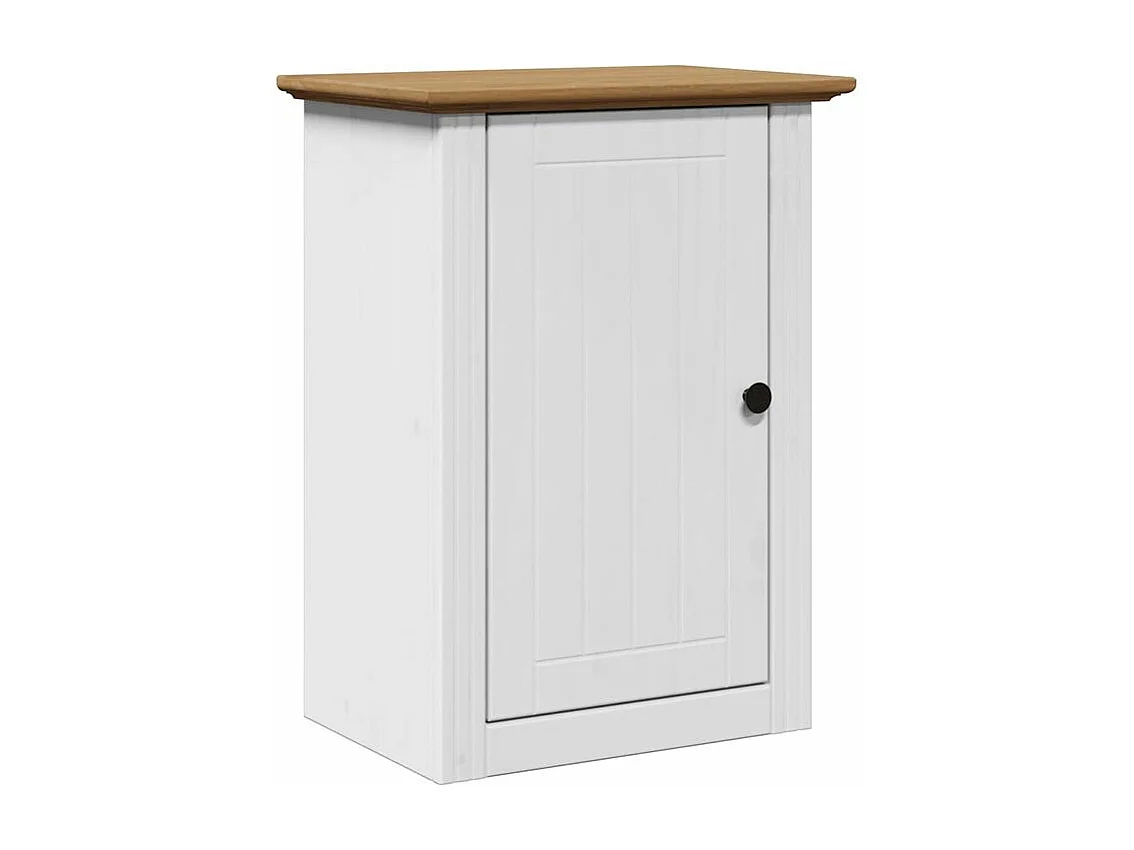 Armoire murale de salle de bain BODO blanc et marron 44x30x60