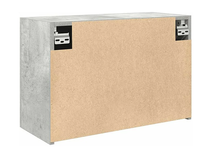 Armoire murale de bain gris béton 60x25x40 bois d'ingénierie