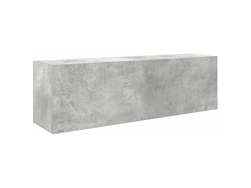 Armoire murale de bain gris béton 100x25x30 bois d'ingénierie