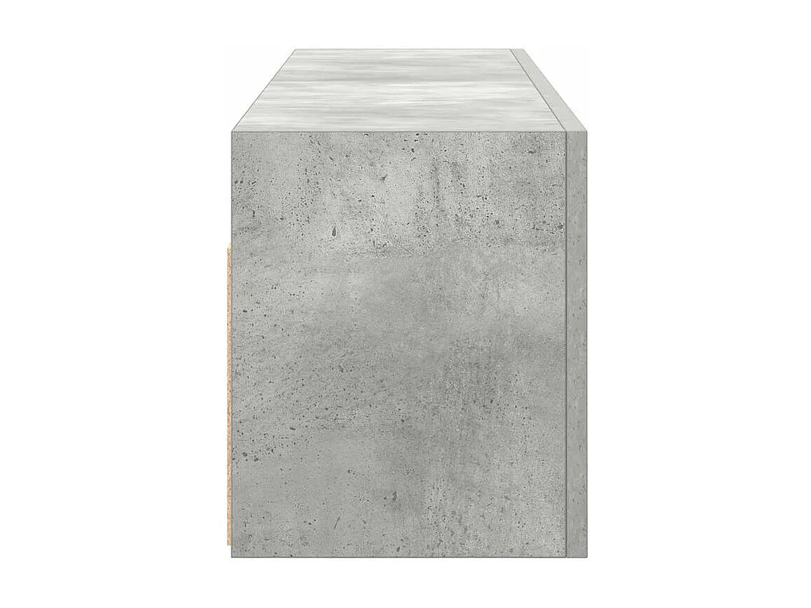 Armoire murale de bain gris béton 100x25x30 bois d'ingénierie