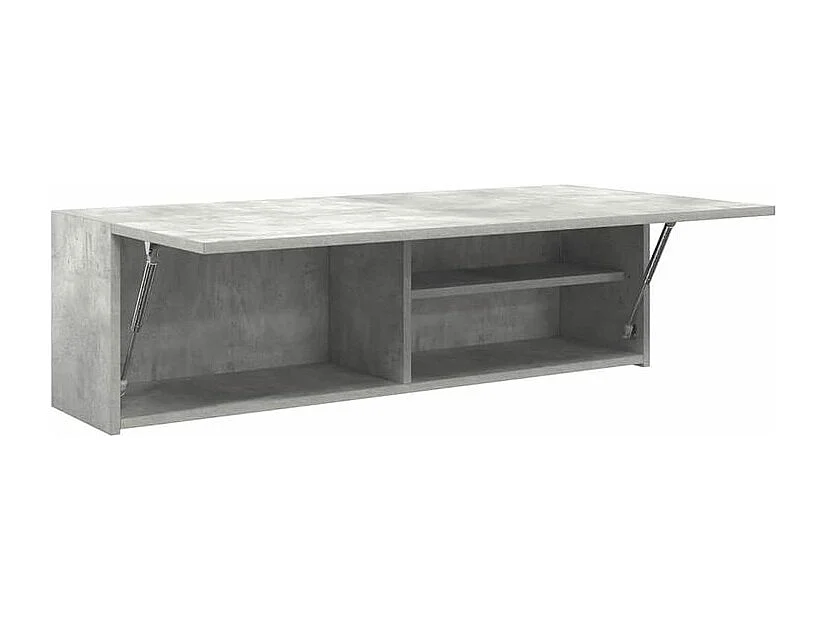 Armoire murale de bain gris béton 100x25x30 bois d'ingénierie