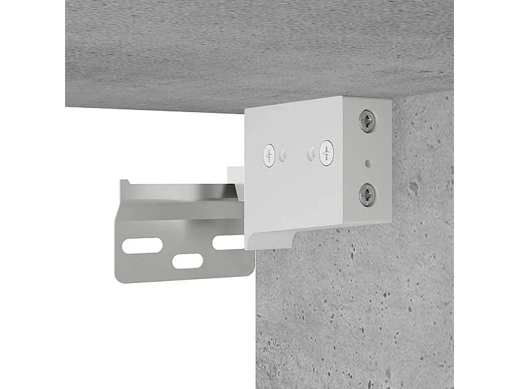 Armoire murale de bain gris béton 100x25x30 bois d'ingénierie