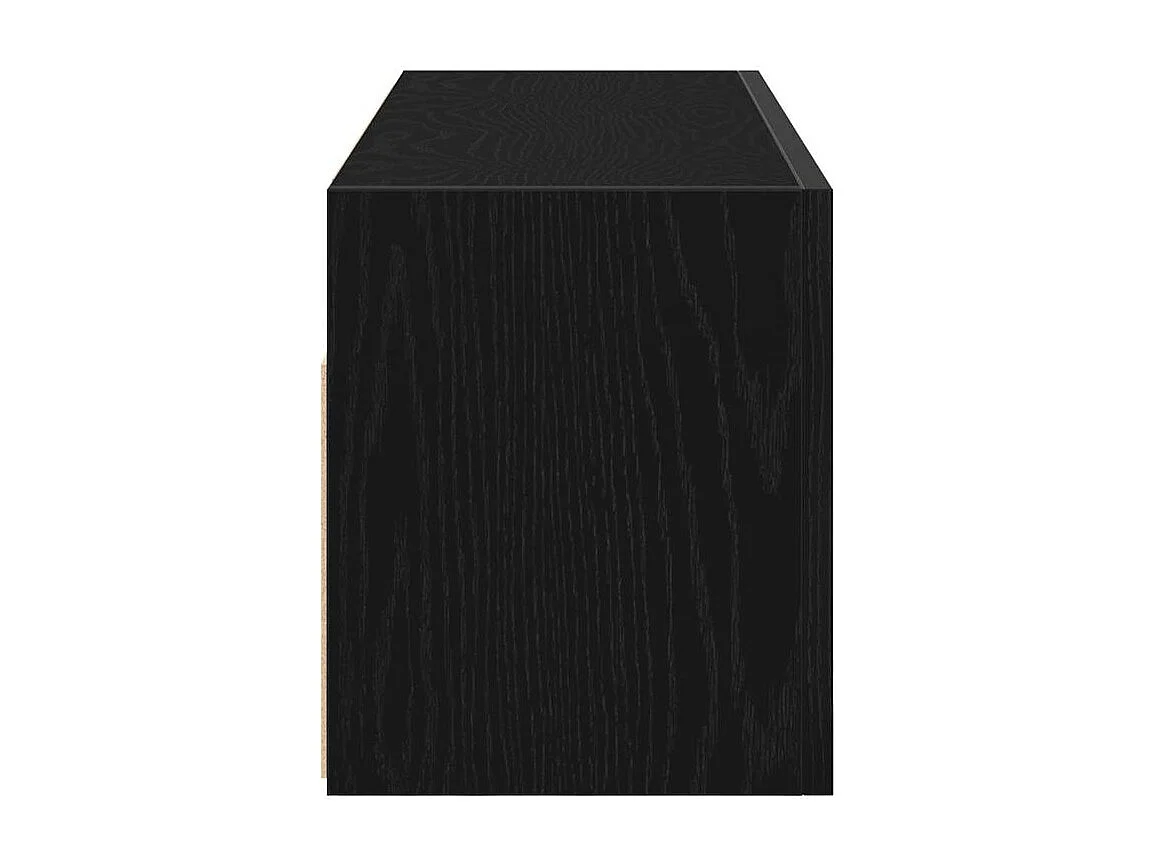 Armoire murale de bain noir 80x25x30 bois d'ingénierie