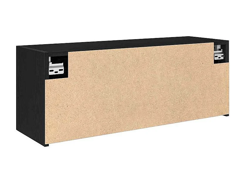 Armoire murale de bain noir 80x25x30 bois d'ingénierie