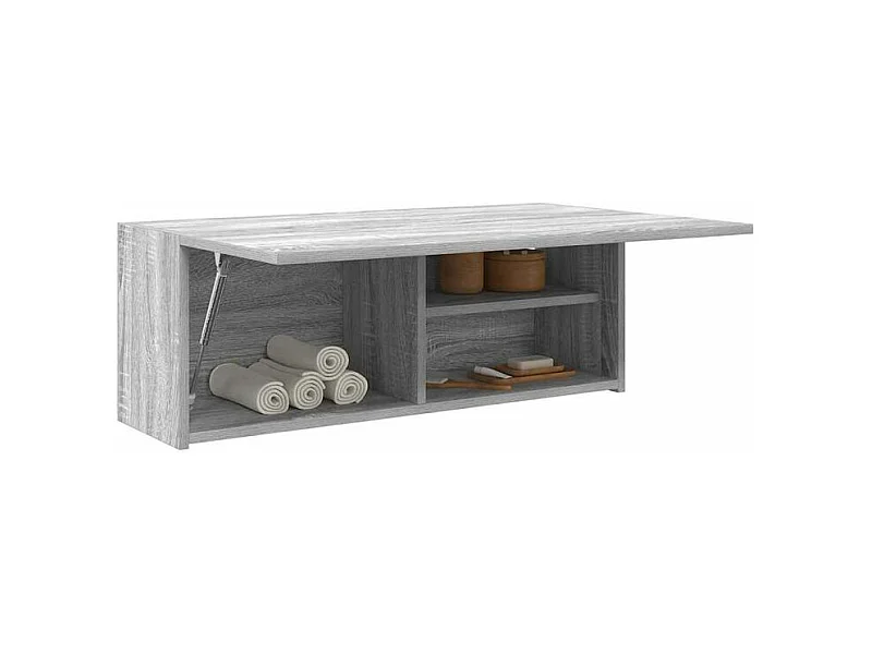 Armoire murale de bain sonoma gris 80x25x30 bois d'ingénierie