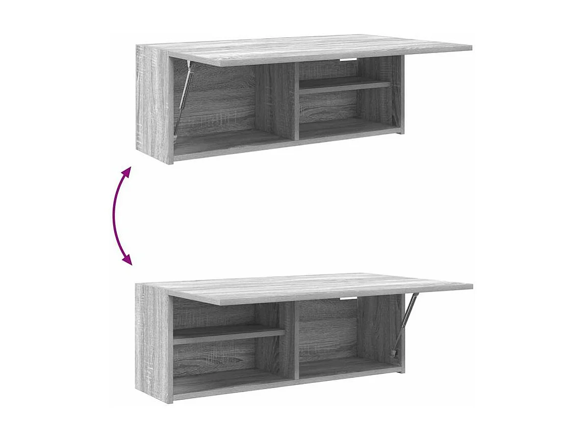 Armoire murale de bain sonoma gris 80x25x30 bois d'ingénierie