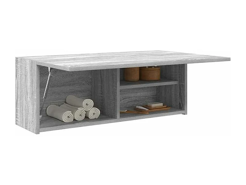 Armoire murale de bain sonoma gris 80x25x30 bois d'ingénierie