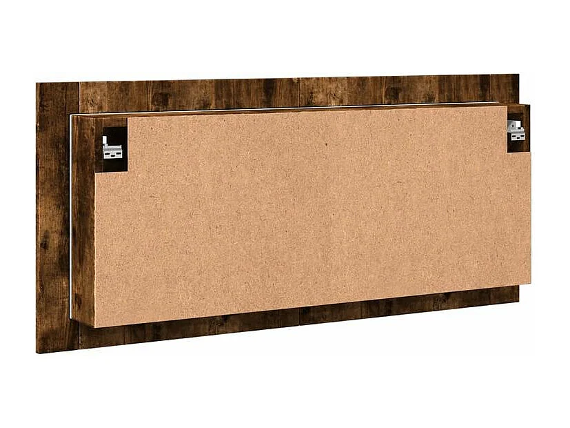 Armoire à miroir à LED de bain chêne fumé 100x12x45