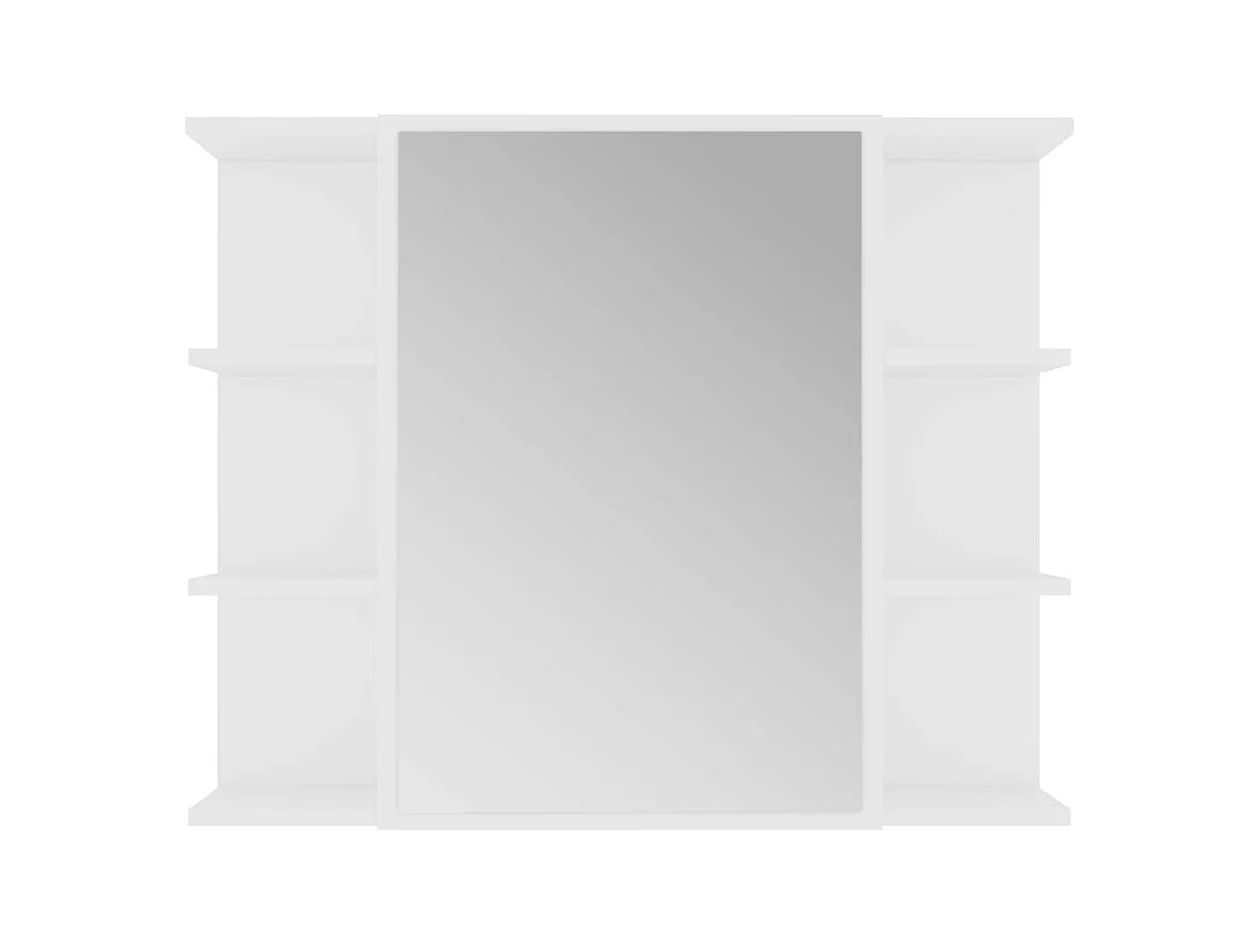 Armoire à miroir de salle de bain Blanc 80x20,5x64