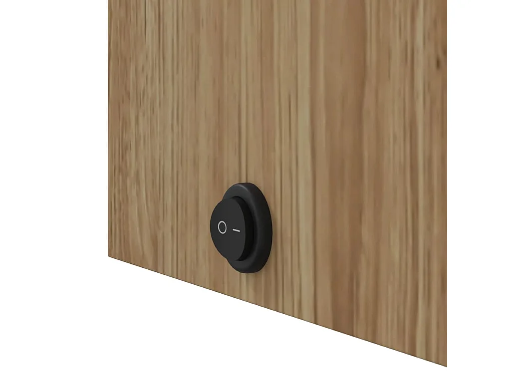 Armoire de salle de bain à miroir avec LED chêne 45x13x52