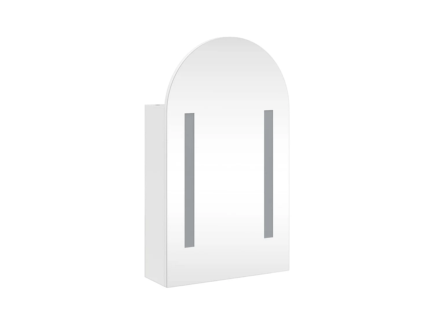 Armoire de bain à miroir avec LED arquée blanc 42x13x70