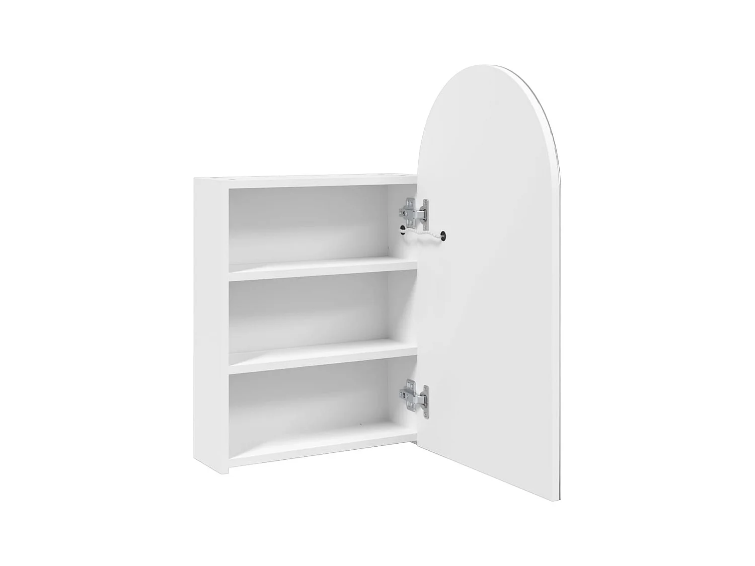 Armoire de bain à miroir avec LED arquée blanc 42x13x70