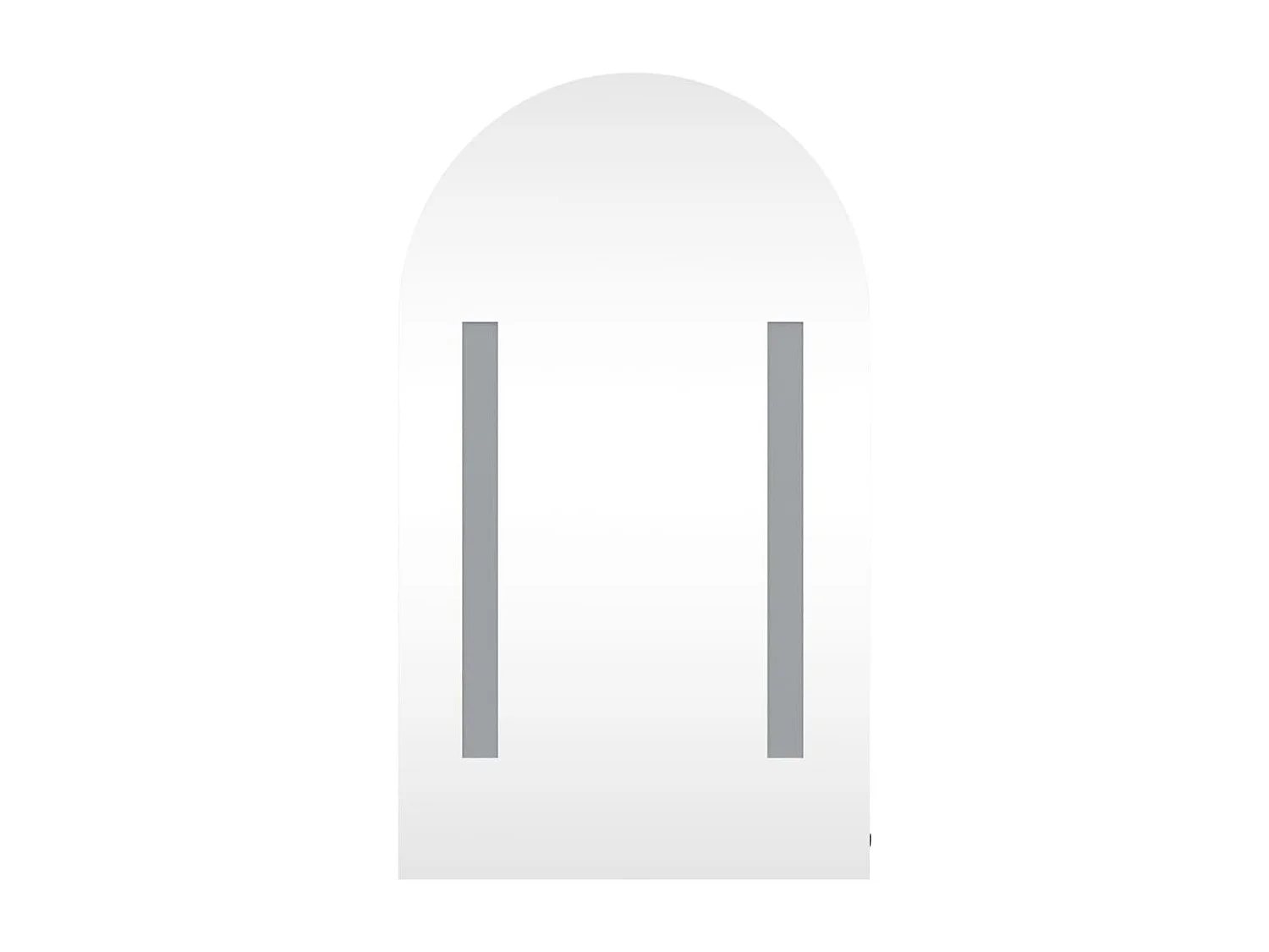 Armoire de bain à miroir avec LED arquée blanc 42x13x70