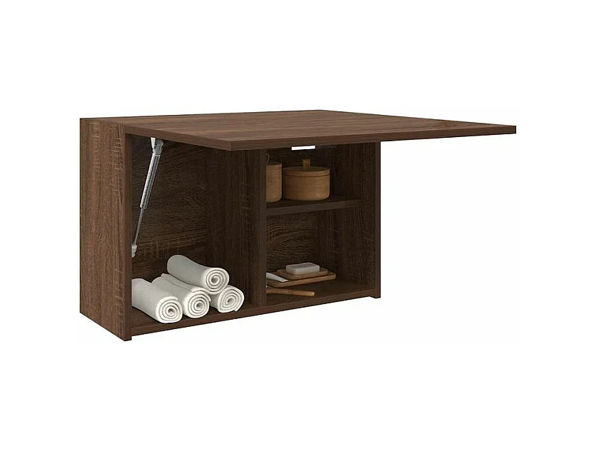 Armoire murale de bain chêne marron 60x25x40 bois ingénierie