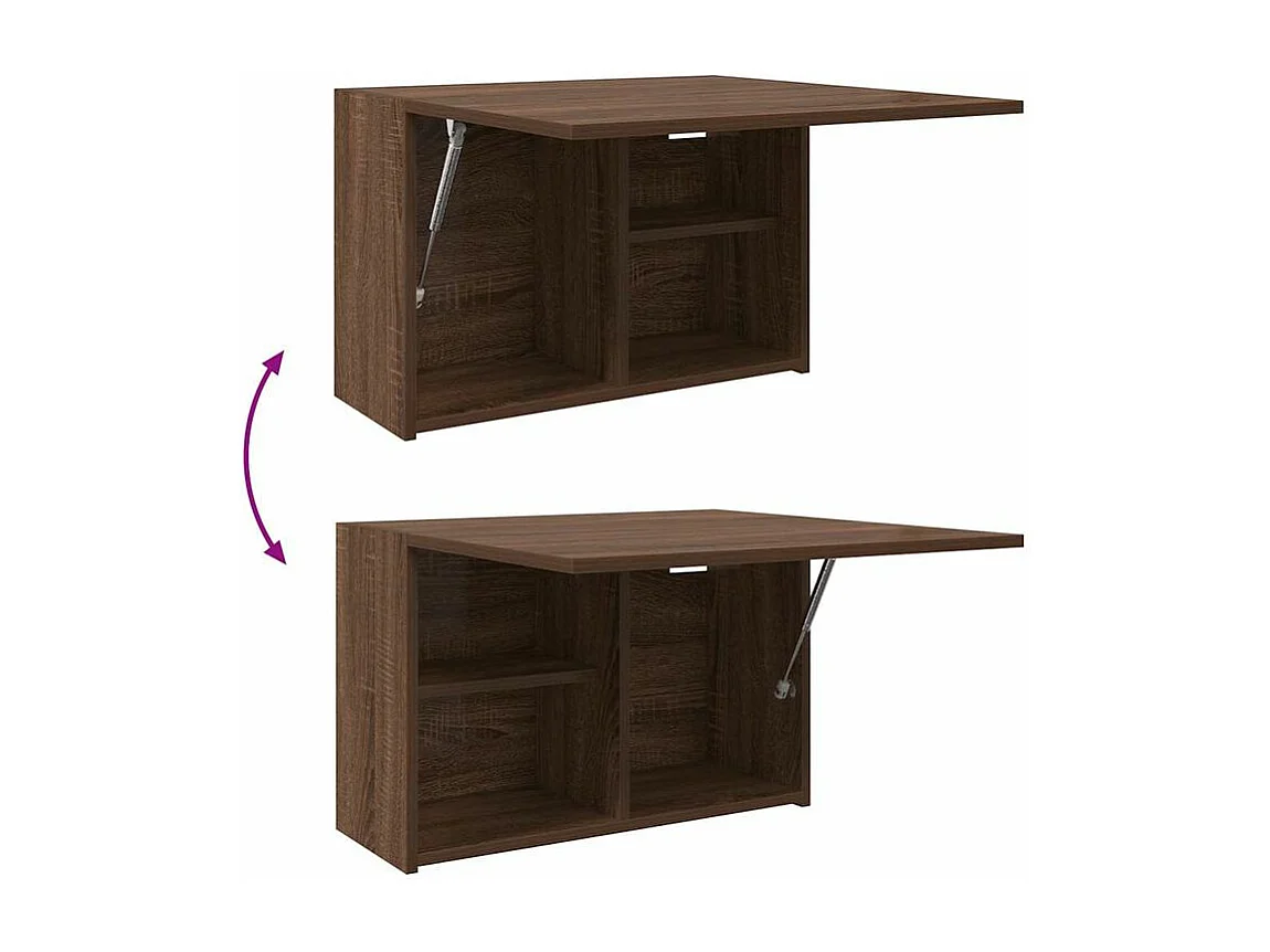 Armoire murale de bain chêne marron 60x25x40 bois ingénierie