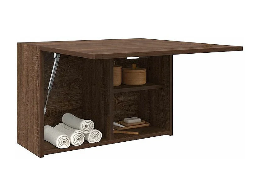 Armoire murale de bain chêne marron 60x25x40 bois ingénierie