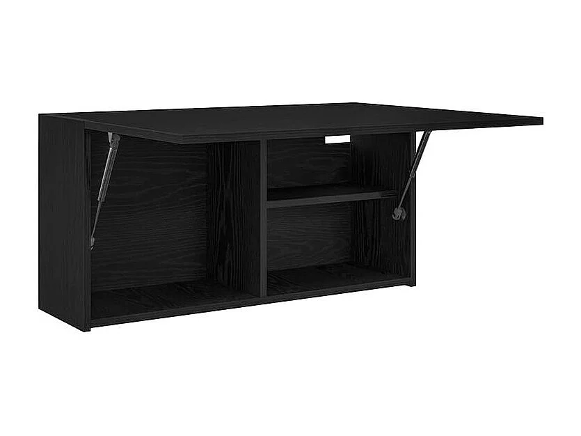 Armoire murale de bain noir 80x25x40 bois d'ingénierie