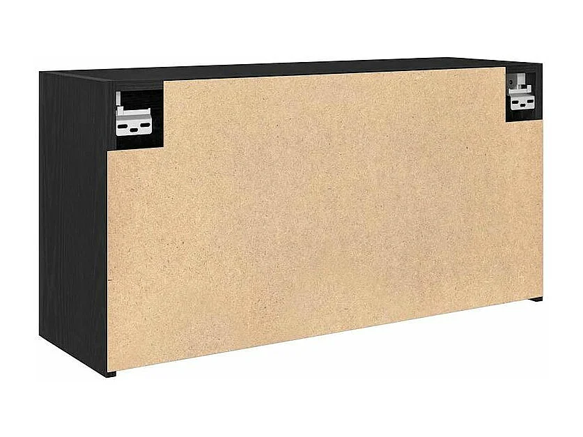 Armoire murale de bain noir 80x25x40 bois d'ingénierie
