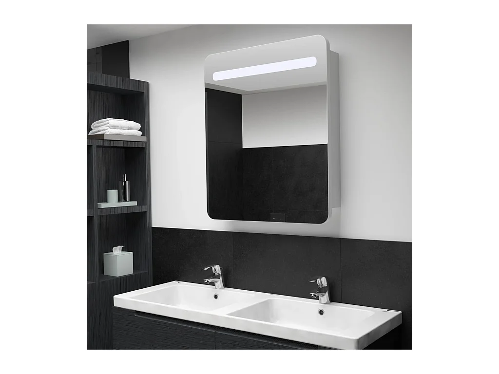 Armoire de salle de bain à miroir LED 68x9x80