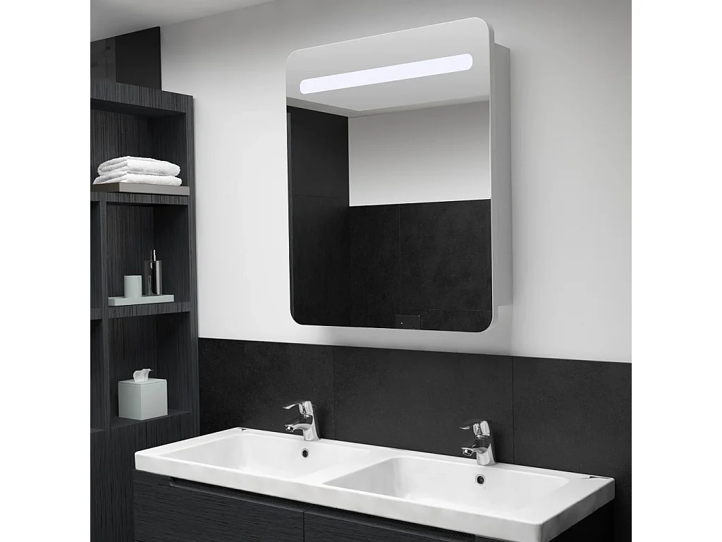 Armoire de salle de bain à miroir LED 68x9x80