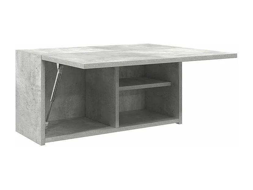 Armoire murale de bain gris béton 60x25x30 bois d'ingénierie